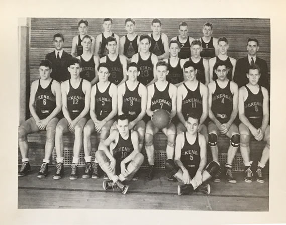 1938 Basketball team yearbook photo